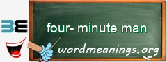 WordMeaning blackboard for four-minute man